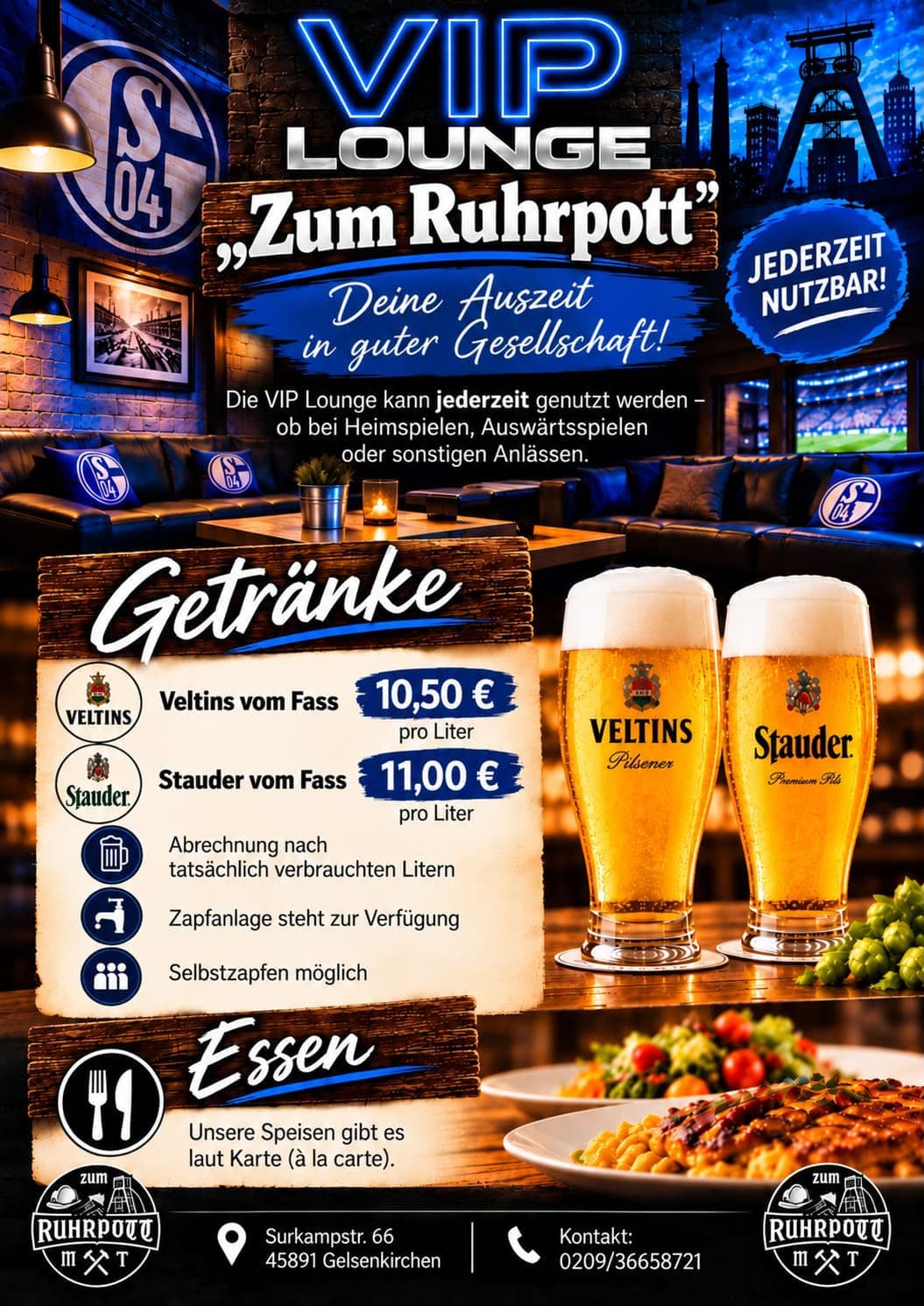 Flyer: VIP Lounge — jederzeit nutzbar